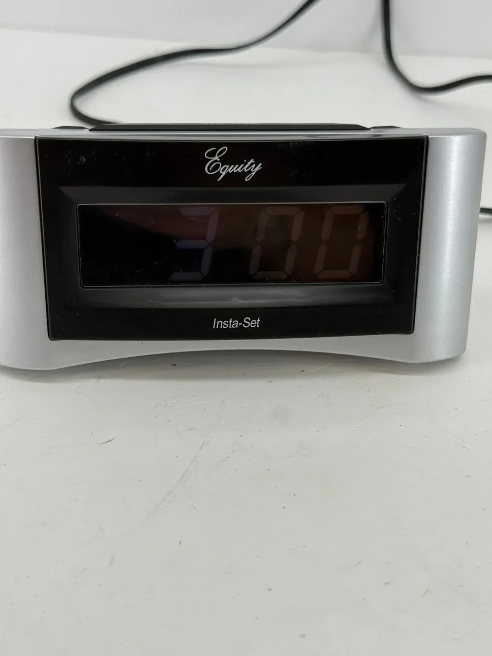 Equity Insta Set Digital Alarm Clock Large LED Display Snooze DST Time Zone